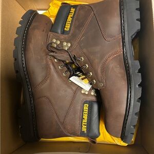 Caterpillar Men's Dark Brown Leather Boots